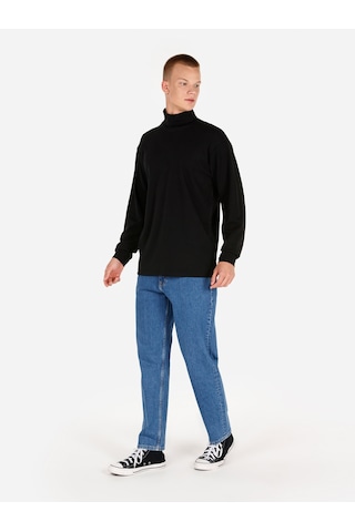 Colin's Colins Normal Kesim Balıkçı Yaka Siyah Erkek Uzun Kol Tişört Cl1066054 Siyah