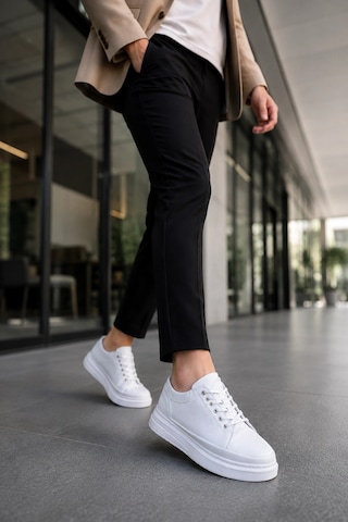 Mevese Emirp Cilt Bağcıklı Erkek Sneaker Günlük Ayakkabı - Beyaz
