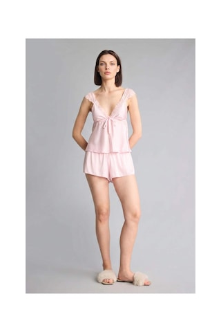Defacto Regular Fıt Askılı 2li Saten Açık Pembe Pijama Takımı H0363ax26smpn648 Pembe-pn648