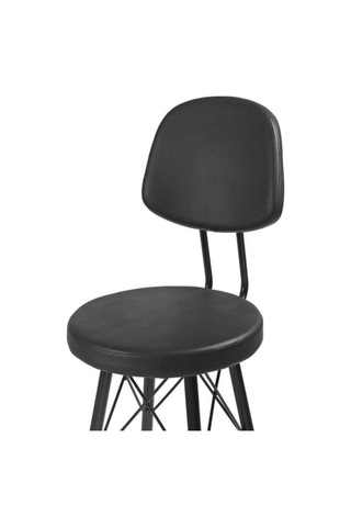 Sandalyecafesi Sandalye Cafesi 1 Adet Metal Ayaklı Deri Eyfel Bar Sandalyesi (469155904)