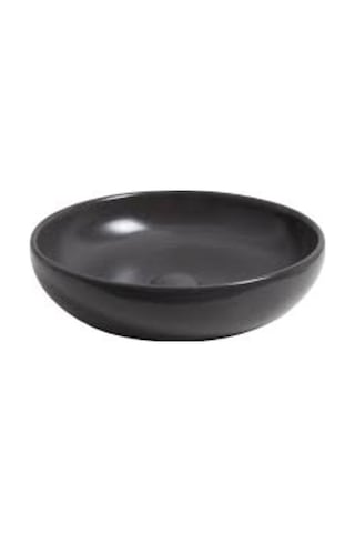 Idevit Mat Siyah Çanak Tezgahüstü Daire Lavabo 46CM Hariç