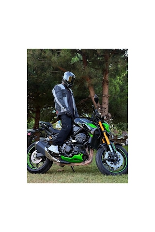 Tech90 Siyah  Korumalı Motosiklet Pantolonu