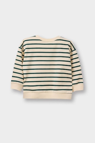 Defacto Erkek Bebek Regular Fit Bisiklet Yaka Çizgili Sweatshirt Kumaşı Sweatshirt E0280a526spbg319 Bej-bg319
