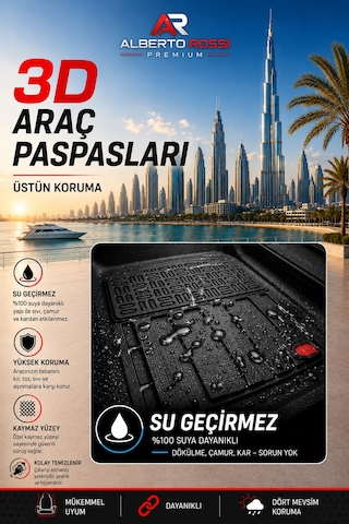 Ford Mustang E-mach Usa 2021 Sonrası Model Uyumlu Joker Mavi 5d Havuzlu Paspas Yumuşak Kaymaz Taban