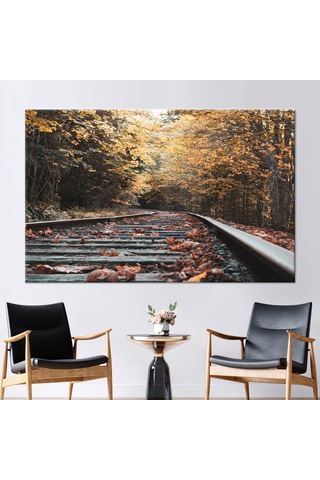 50x70cm 1 Parça Kanvas Tablo, Tren Yolu