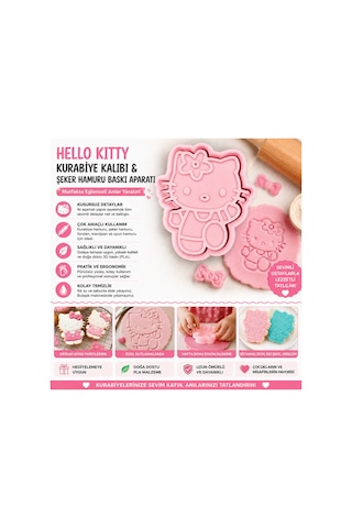 Hello Kitty Tasarımlı 3d Kurabiye Kalıbı Ve Şeker Hamuru Kopat Pasta Süsleme Aparatı Diğer