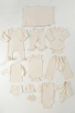 Tinylamb Natural Organik Yenidoğan Hastane Çıkışı - 12 Parça Krem