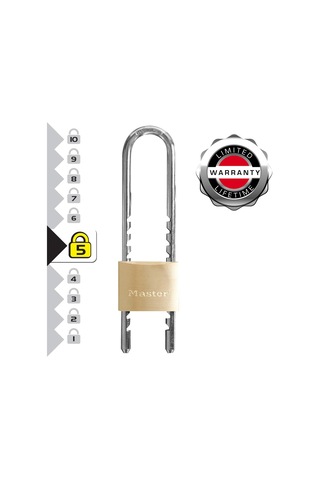 Master Lock 1950eurd Katı Pirinç Anahtar Asma Kilit, 7 Ila 15,5 C
