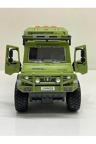 Scowetto Sürtmeli Işıklı Müzikli Off Road Karavan Açılabilir Kapılar 18 Cm Müzikli Of Road Karavan - Haki