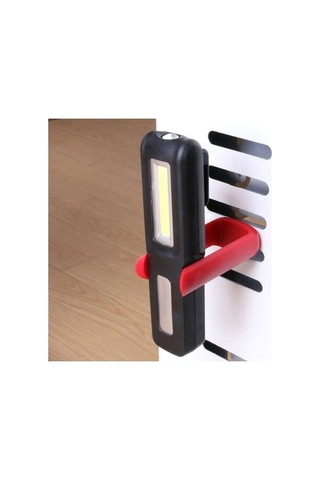 Ulzyvf Createtech Siyah Taşınabilir Led Fener, Mıknatıslı Cob Ab Şarjlı Siyah