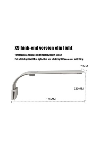 Ast X9 İnce Led Balık Tankı Klipsli Işık Yüksek Güçlü Su Lambası, Özellikler: Ab Yüksek Versiyon