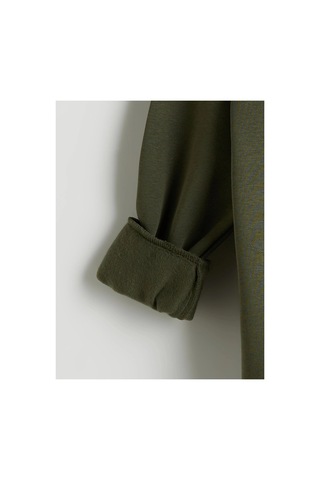 LC Waikiki Lcw Kids Yeşil Bisiklet Yaka Kaplan Baskılı Erkek Çocuk Eşofman Takımı Dark Green