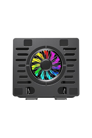 Addison Bykalite Ad-rc36 Steely 360 Derece Dönebilen Fanlı Rgb Işıklı Ayarlanabilir Siyah Metal Laptop Stand