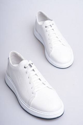 Fame Step Erkek Hakiki Deri Sneaker Ayakkabı Ortopedik Rahat Günlük - Torino Beyaz