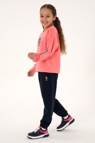 U.s. Polo Assn. Kız Çocuk Pijama Takım 50318954-vr105 Neon Pembe//neon Pınk