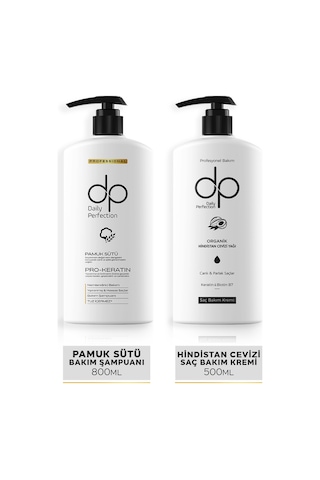 Dp Daily Perfection Şampuan Pamuk Sütü 800 ML & Saç Kremi Hindistan Cevizi 500 ML