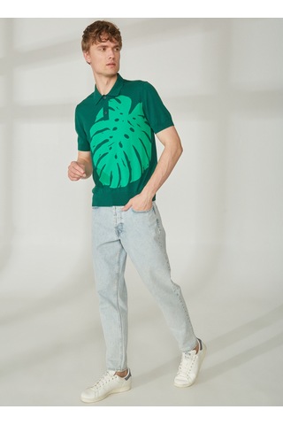 Bikkembergs Yeşil Erkek Polo T-shirt C S P50 10