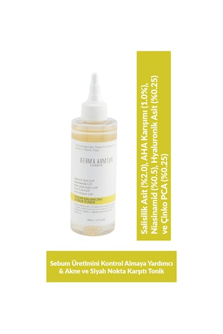 Derma Armour Amber Sebum Balancing Akne ve Siyah Nokta Karşıtı Tonik 200 ML