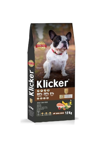 Klicker Somonlu Mini Irk Yetişkin Köpek Maması 12 KG