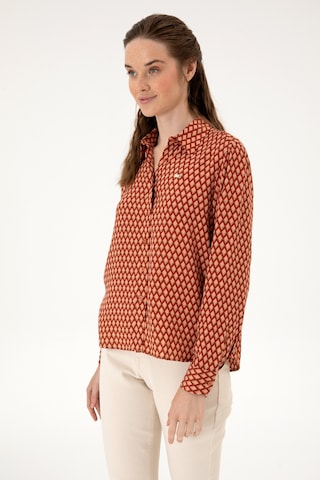 U.s. Polo Assn. Kadın Somon Gömlek Desenli 50317243-vr047 Somon