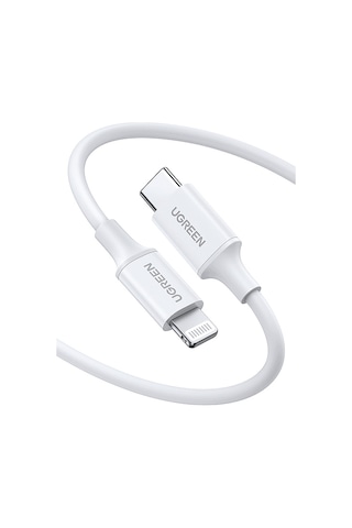 Ugreen Lightning To Usb-c 3a Pd Mfi Sertifikalı Hızlı Şarj Kablosu 1 M Beyaz