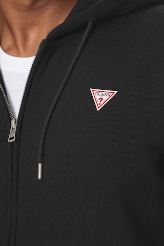 Guess Erkek Gj İnce Fermuar Kapüşonlu Sweatshirt - Siyah Siyah