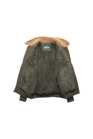 Kışlık Kadife Kalın Sıcak Çok Cepli Erkek Ceketi Haki