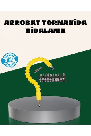 12 Parça Akrobat Bits Seti Çok Amaçlı Vidalama Dayanıklı Çelik