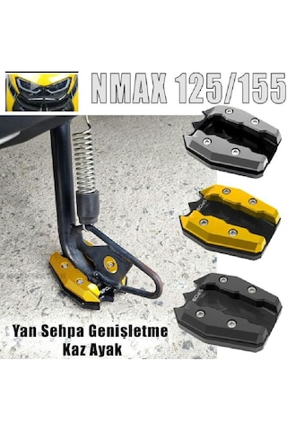 Nmax 125/155 Yan Sehpa Ayaklık Genişletici Kaz Ayak Titanyum Gri Renk Titanyum Rengi