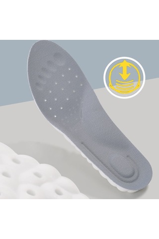 Sones 1 Çift Kalınlaştırılmış Kemer Destekli Yastıklamalı Şok Emici Ter Önleyici Koku Önleyici Nefes Alabilen Tabanlıklar, Beden: 37-38 Siyah