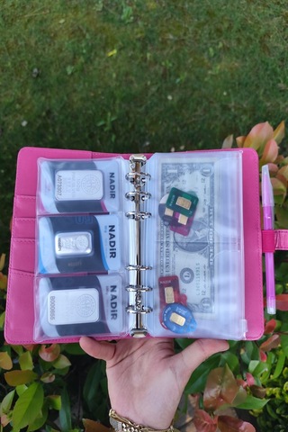 Bütçe Planlayıcı Para Organizeri - Fuşya Kilitli Ajanda Sticker Hediyeli