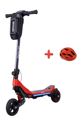 Kx-02k Onvo 200 W Elektrıklı Çocuk Kırmızı Scooter - Kasklı