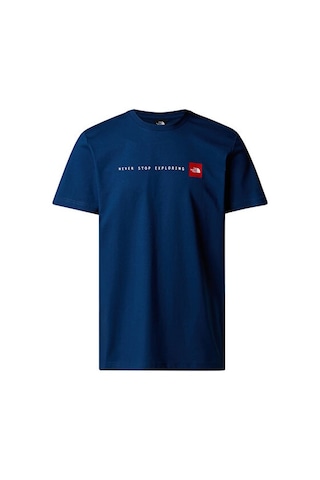 The North Face M Ss Never Stop Exploring Tee Erkek Outdoor Tişörtü Nf0a87nsd1r1 Mavi Mavi