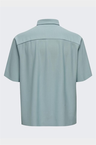 Onsboyy Lıfe Rlx Recy Pleated Ss Shırt Erkek Tourmaline Kk Gömlek - 22025032 Tourmaline