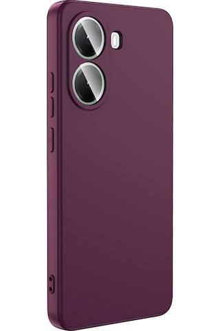 Xiaomi Poco X7 Pro Kılıf Mara Lansman İç Yüzeyi Kadife Kılıf Koyu Mor