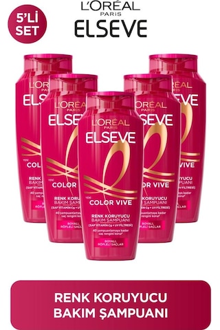 5'li Elseve Color Vive Renk Koruyucu Bakım Şampuanı 300 Ml pkt5colorvivekoruset-10590 Boyalı