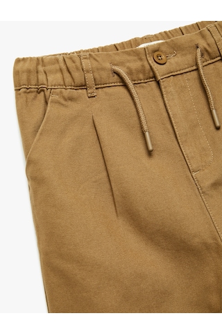 Koton Pamuklu Düğme Detaylı Basic Pantolon Deve Tüyü 6wkb40009tw Taba