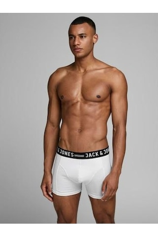 Jack & Jones Erkek Boxer Sense Trunks 3-pack Noos - Beyaz