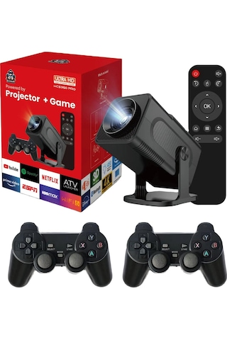Taşınabilir Game Projektör Full Hd 1080p 4k Hy320 Projeksiyon Gamepad