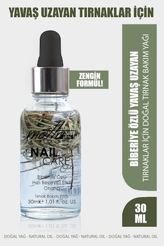 Motto Plus Professional Yavaş Uzayan Tırnaklar İçin Biberiye Özlü Doğal Tırnak Bakım Yağı 30ml