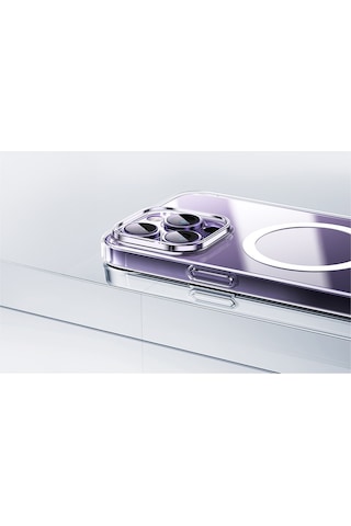 Baseus Apple Uyumlu iPhone 15 Pro Max Os-lucent Magsafe Telefon Kılıfı Şeffaf