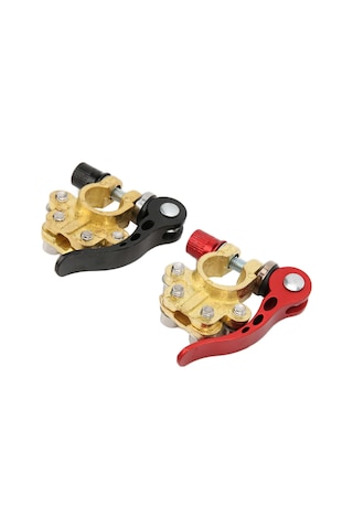 Moveevo Parlak Bakır Akü Terminali, Hızlı Bağlan-kaldır Fonksiyonu, 45-200ah Evrensel Uyum, 17-18.2mm + 16-17.2mm - Çapı