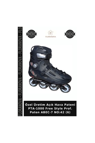 Özel Üretim Açık Hava Pateni Pta-1000 Free Style Prof. Paten Abec-7 No:42 6 Çok Renkli