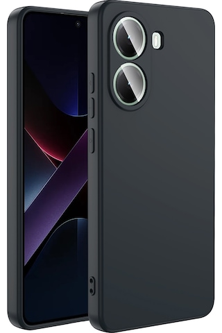Xiaomi Poco X7 Pro Kılıf Mara Lansman İç Yüzeyi Kadife Kılıf Siyah