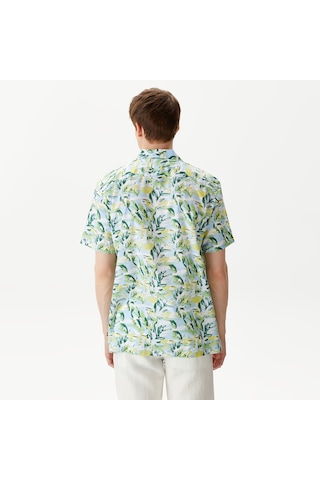 Nautica Erkek Mavi Classic Fit Kısa Kollu Desenli Gömlek Desenli W45422t Mavi