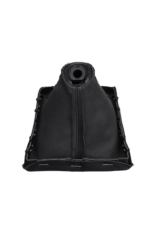 Dianziye Opel Astra Corsa D Zafira B 05-10 İçin 6 Vites + R Şemalı Deri Vites Döndürücü Ve Tozalık Kılıfı - Siyah Pu Deri Siyah