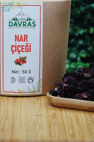Davras Organik Hibisküs Nar Çiçeği 50 G