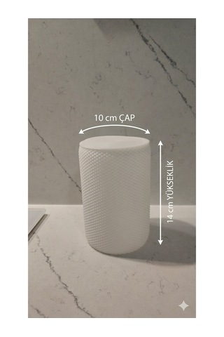 Mini Masaüstü Çöp Kovası - Beyaz