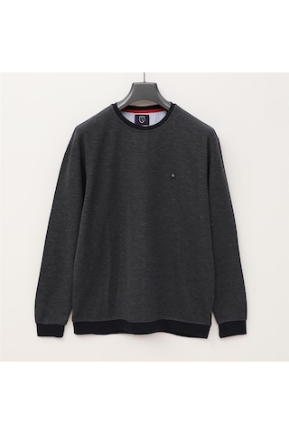 Dio Rise Erkek Uzun Kol İnce Sweatshirt - Czt-130 - Füme - Lacivert Füme - Lacivert