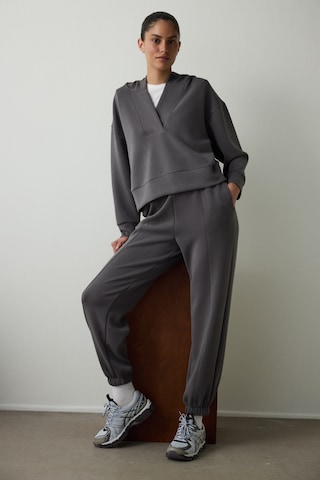 Penti Antrasit Kapüşonlu Modal Crop Sweatshirt